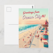 Ocean City, New Jersey – Boardwalk Views ポストカード (正面/裏面)