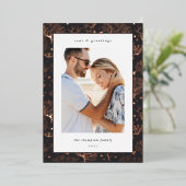 Ocean Coral Border | Vertical Photo 箔シーズンカード (立ち正面)