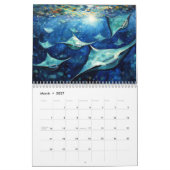Ocean Creatures in Oil – カレンダー (3月 2027)
