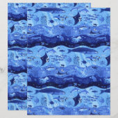 Ocean Depth Zones - Marine Animals Scrapbook Paper (正面/裏面)