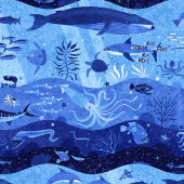 Ocean Depth Zones - Undersea Animals M ラッピングペーパー