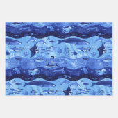 Ocean Depth Zones - Undersea Animals Set of Three  ラッピングペーパーシート (正面2)