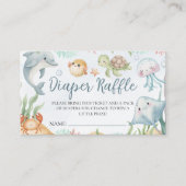 Ocean Diaper Raffle Tickets エンクロージャーカード (正面)