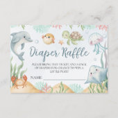Ocean Diaper Raffle Tickets エンクロージャーカード (正面)