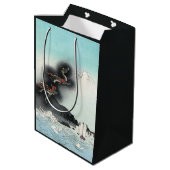 Ocean Dragon Rising to Mt. Fuji HOKUSAI Ukiyo-e ミディアムペーパーバッグ (裏面アングル)