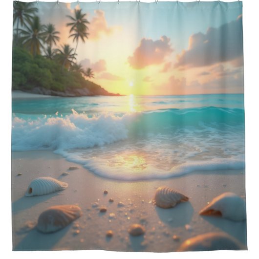 Ocean Dream Serenity Shower Curtain シャワーカーテン (正面)