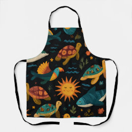 Ocean Drift All-Over Print Apron Gift エプロン