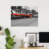 Ocean Drive South Beach Miami Oldtimers ポスター (ホームオフィス)