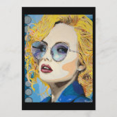 ‘ocean eyes’ Painting on a Small-Scale Print  招待状 (正面)