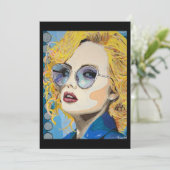 ‘ocean eyes’ Painting on a Small-Scale Print 招待状 (スタンド正面)