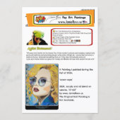 ‘ocean eyes’ Painting on a Small-Scale Print 招待状 (裏面)