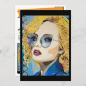 ‘ocean eyes’ Painting on a Small-Scale Print 招待状 (正面/裏面)