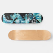 “Ocean Flow – Manta Ray Skateboard Deck” スケートボード (横)