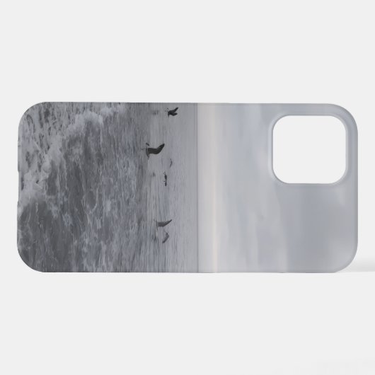 Ocean Freedom – Dolphins in Motion Phone Case iPhoneケース (裏面横)