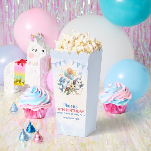 Ocean Friends Birthday Favor Box フェイバーボックス (パーティー)