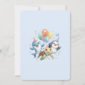 Ocean Friends Birthday Invitation 招待状 (裏面)