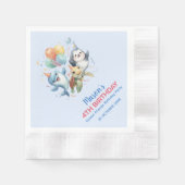 Ocean Friends Birthday Paper Napkin 縁ありカクテルナプキン (正面)