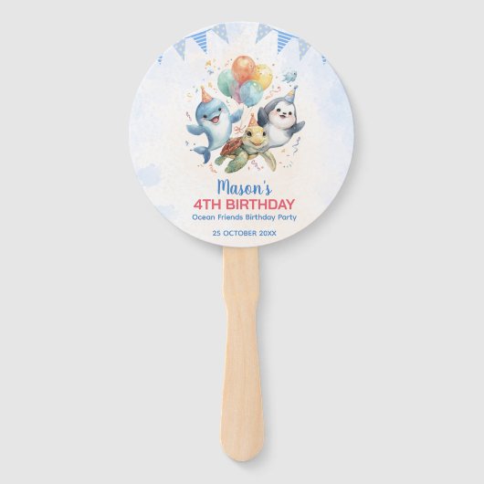 Ocean Friends Birthday Set of Fans ハンドファン (裏面)