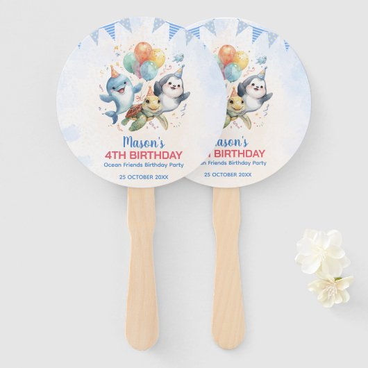 Ocean Friends Birthday Set of Fans ハンドファン (正面&裏面)
