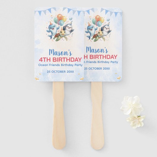 Ocean Friends Birthday Set of Fans ハンドファン (正面&裏面)