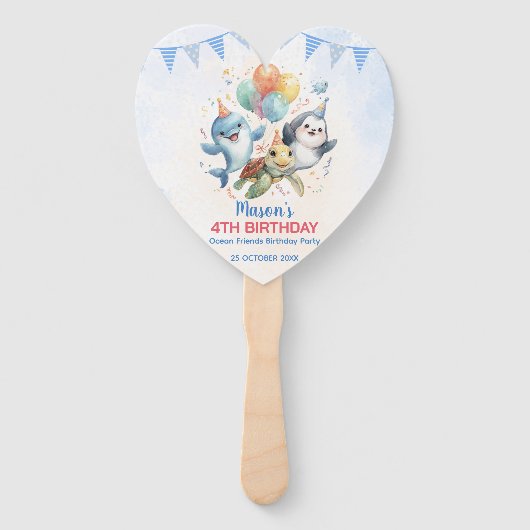 Ocean Friends Birthday Set of Fans ハンドファン (裏面)