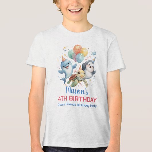 Ocean Friends Birthday T-Shirt トライブレンドＴシャツ (正面)