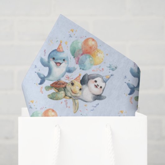 Ocean Friends Birthday Tissue Paper 薄葉紙 (ギフトバッグ)