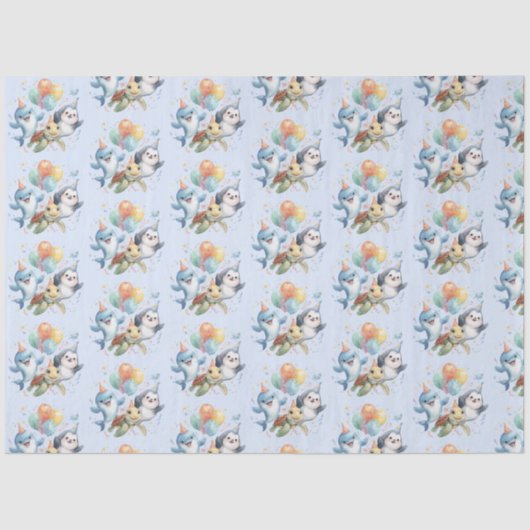 Ocean Friends Birthday Tissue Paper 薄葉紙 (正面)