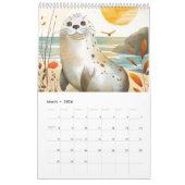 Ocean Friends – Boho Animal Calendar 2026 カレンダー (3月 2026)