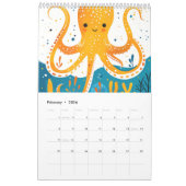 Ocean Friends – Boho Animal Calendar 2026 カレンダー (2月 2026)