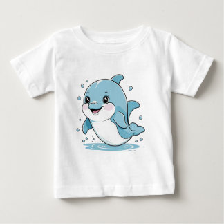 Ocean Friends Collection Cute Sea Creatures Pastel ベビーTシャツ