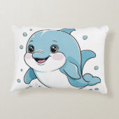 Ocean Friends Cute Sea Creatures Dolphin  アクセントクッション (裏面)