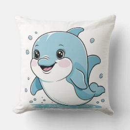 Ocean Friends Cute Sea Creatures Dolphin  クッション
