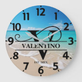 Ocean Front V Monogram ラージ壁時計 (正面)