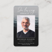 Ocean Funeral Memorial Prayer Photo Cards 名刺 (正面)