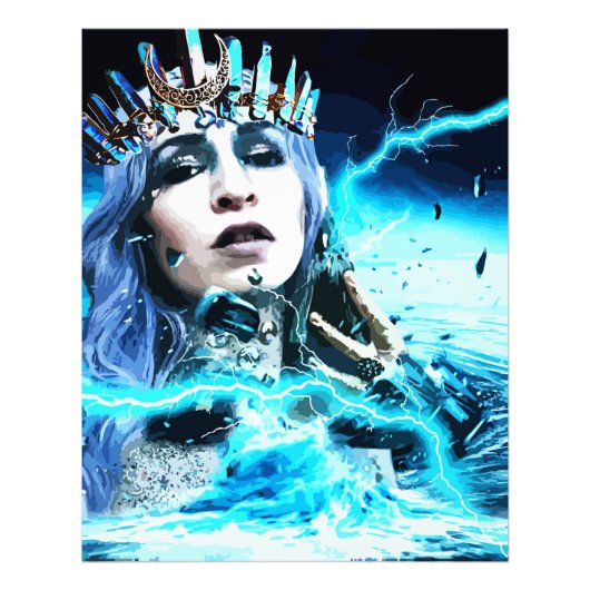 Ocean Goddess Fantasy Abstract Art フォトプリント (正面)