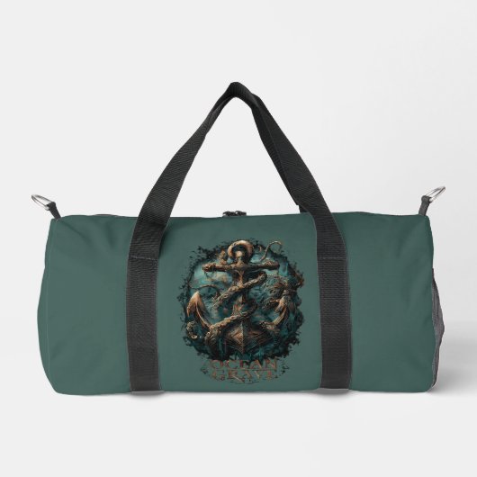 Ocean Grave Kraken Anchor Dark Fantasy Duffel Bag ダッフルバッグ (正面)
