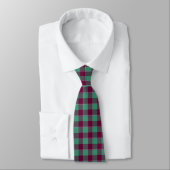 Ocean Green and Mulberry Wood Plaid Neck Tie ネクタイ (タイ)