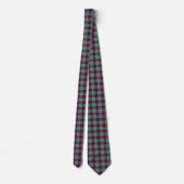 Ocean Green and Mulberry Wood Plaid Neck Tie ネクタイ (裏面)