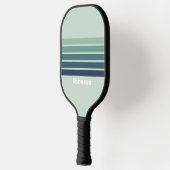 Ocean Green Nostalgic Across Striping with Name ピックルボールラケット (左)