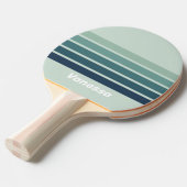 Ocean Green Nostalgic Across Striping with Name 卓球ラケット (正面アングル)
