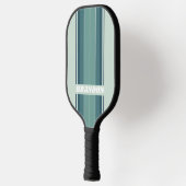 Ocean Green Nostalgic Board Stripes with Name ピックルボールラケット (左)