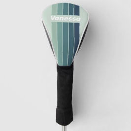 Ocean Green Nostalgic Pin Striped with Name ゴルフヘッドカバー