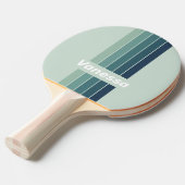 Ocean Green Nostalgic Pin Striped with Name 卓球ラケット (正面アングル)