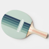 Ocean Green Nostalgic Pin Striped with Name 卓球ラケット (横)