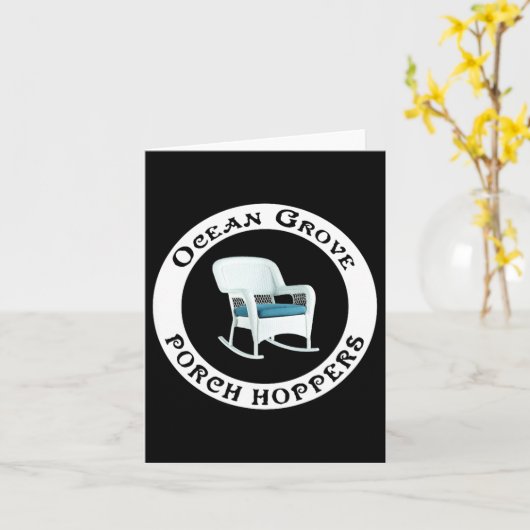 Ocean Grove Nj Rch Hopper Summer Beach Gift Men Wo カード (黄色い花)