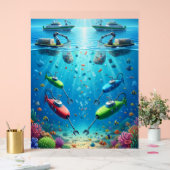 Ocean Guardians: AI Ships and Submarines Protectin アクリルサイン (ウェディング)