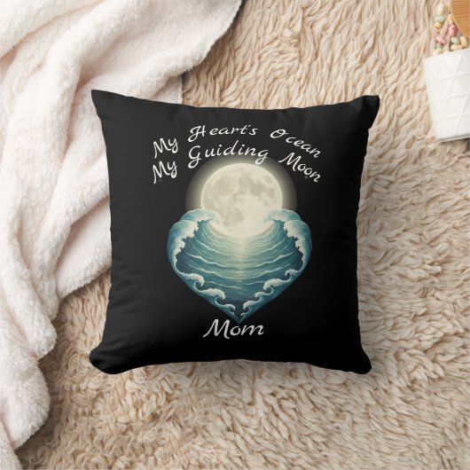Ocean Heart Guiding Moon Mom クッション (ブランケット)