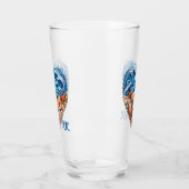 Ocean Heart Waves and Shells – Coastal Personalize タンブラーグラス (左)