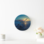 Ocean Horizon Sunset ラウンド壁時計 (ホーム)